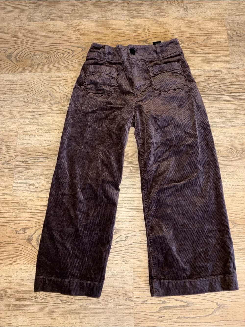 Maeve Colette Corduroy High-Rise Pants in Chocolate Brown